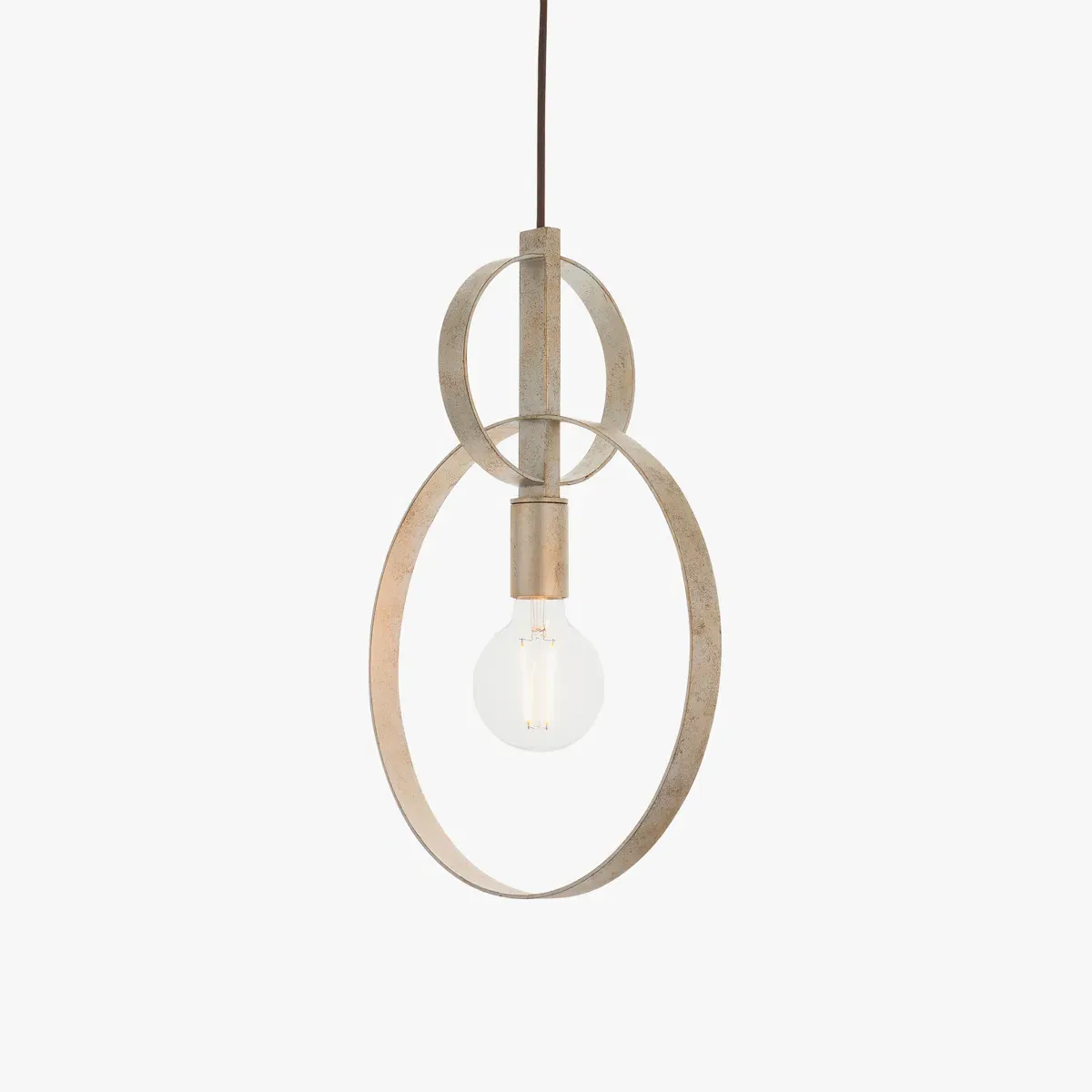 Hanging Pendant Light - Silver Leaf image