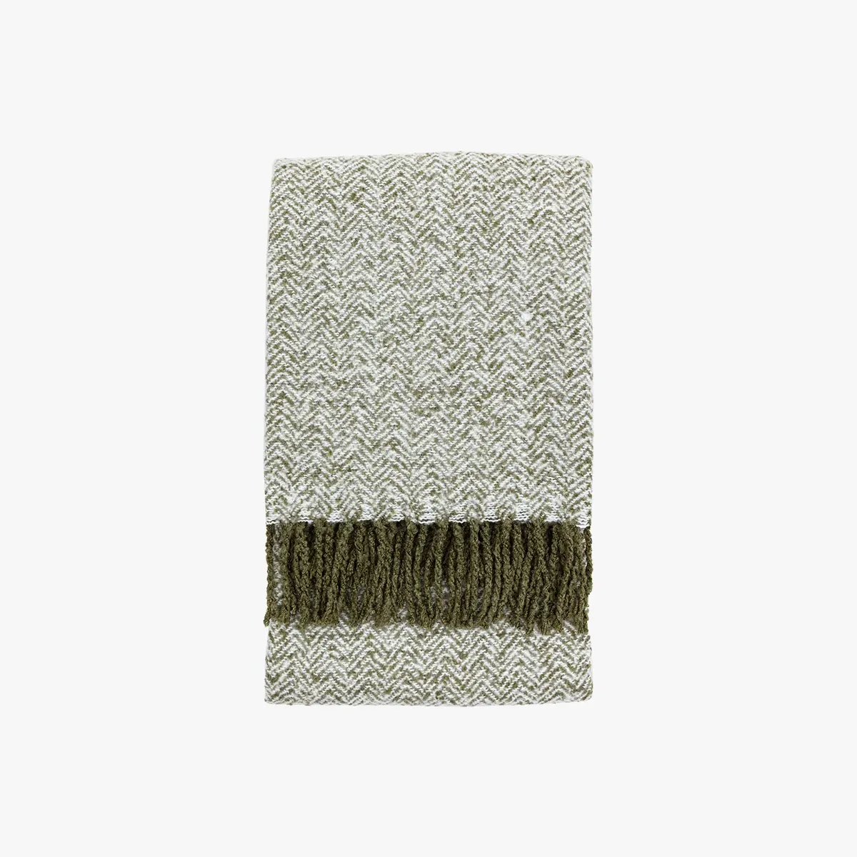 Herringbone Throw Blanket - Olive image