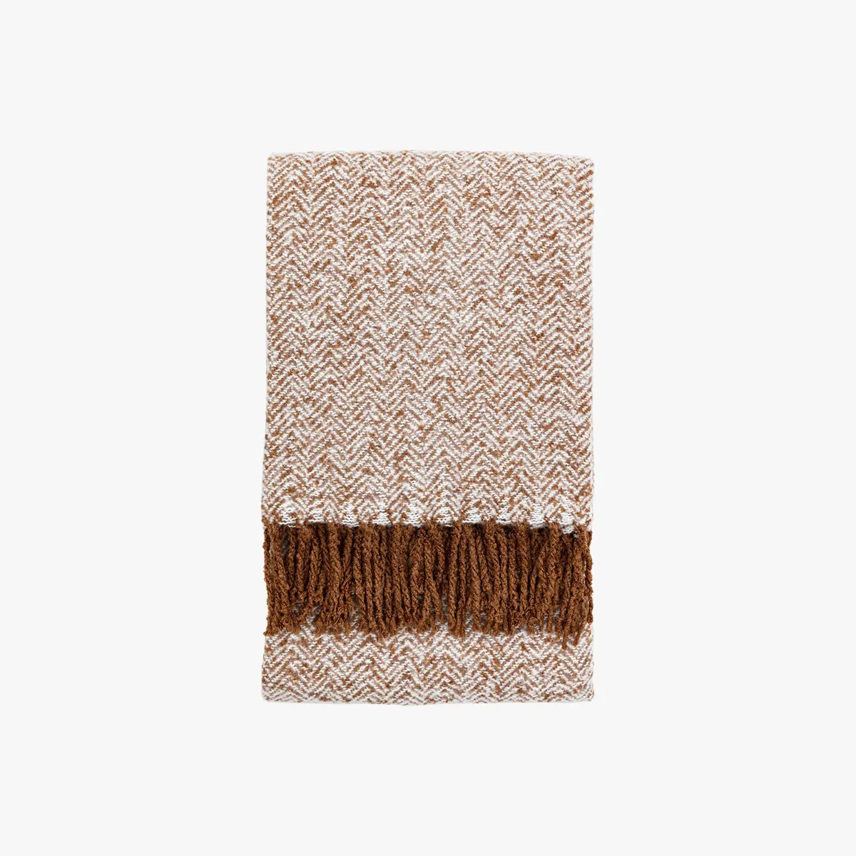 Herringbone Throw Blanket - Tan