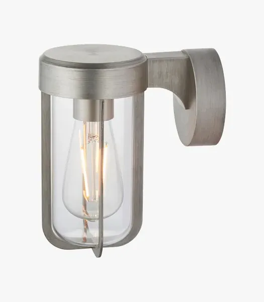 Industrial Wall Lamp - Silver, Metal