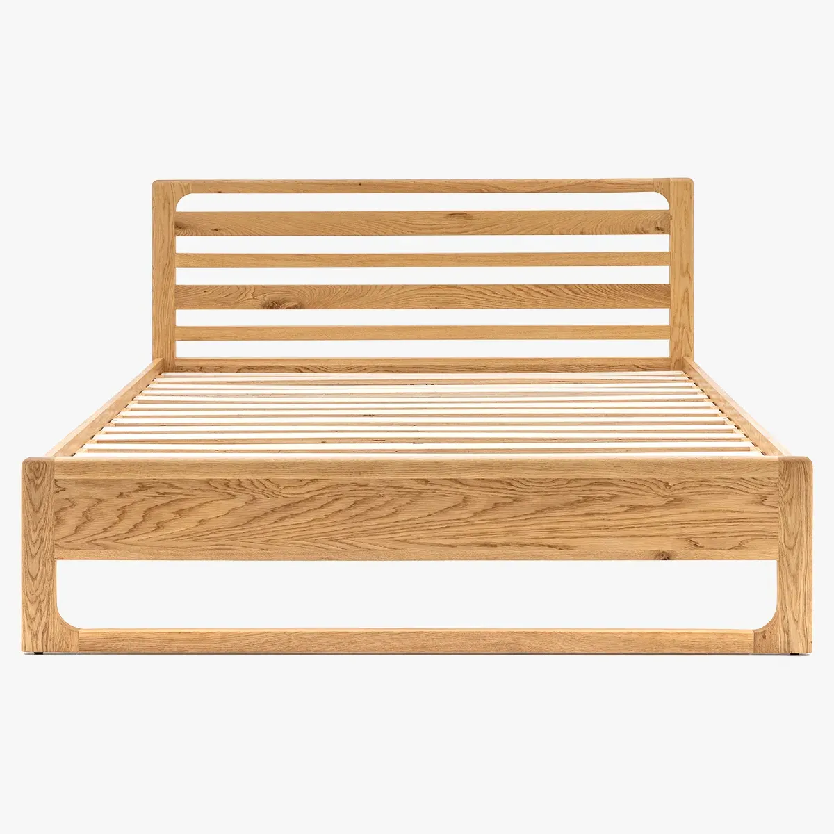 King Size Bed Frame - Natural, Oak Wood image