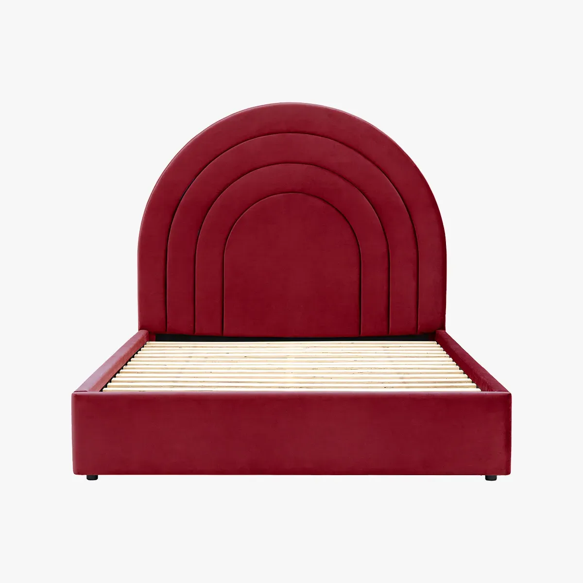 King Size Bedstead with Curved Headboard - Russett