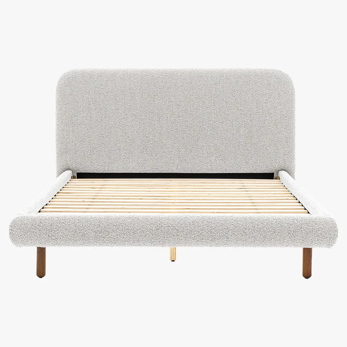 King Size Bedstead with Headboard - Stone Grey
