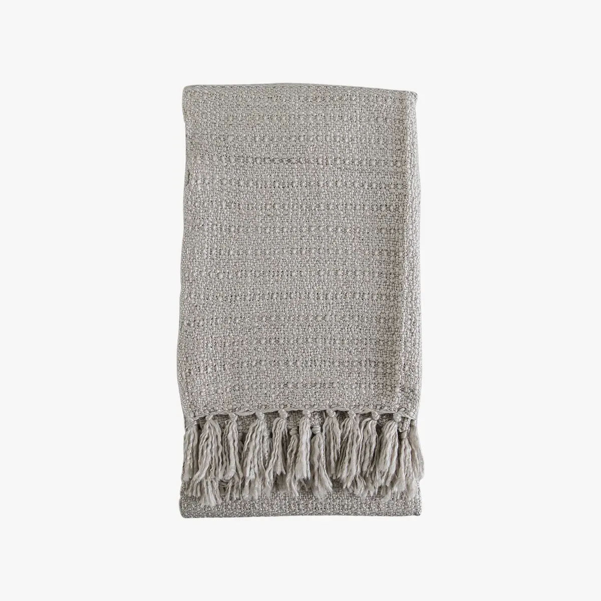 Knitted Throw Blanket - Natural, Acrylic image