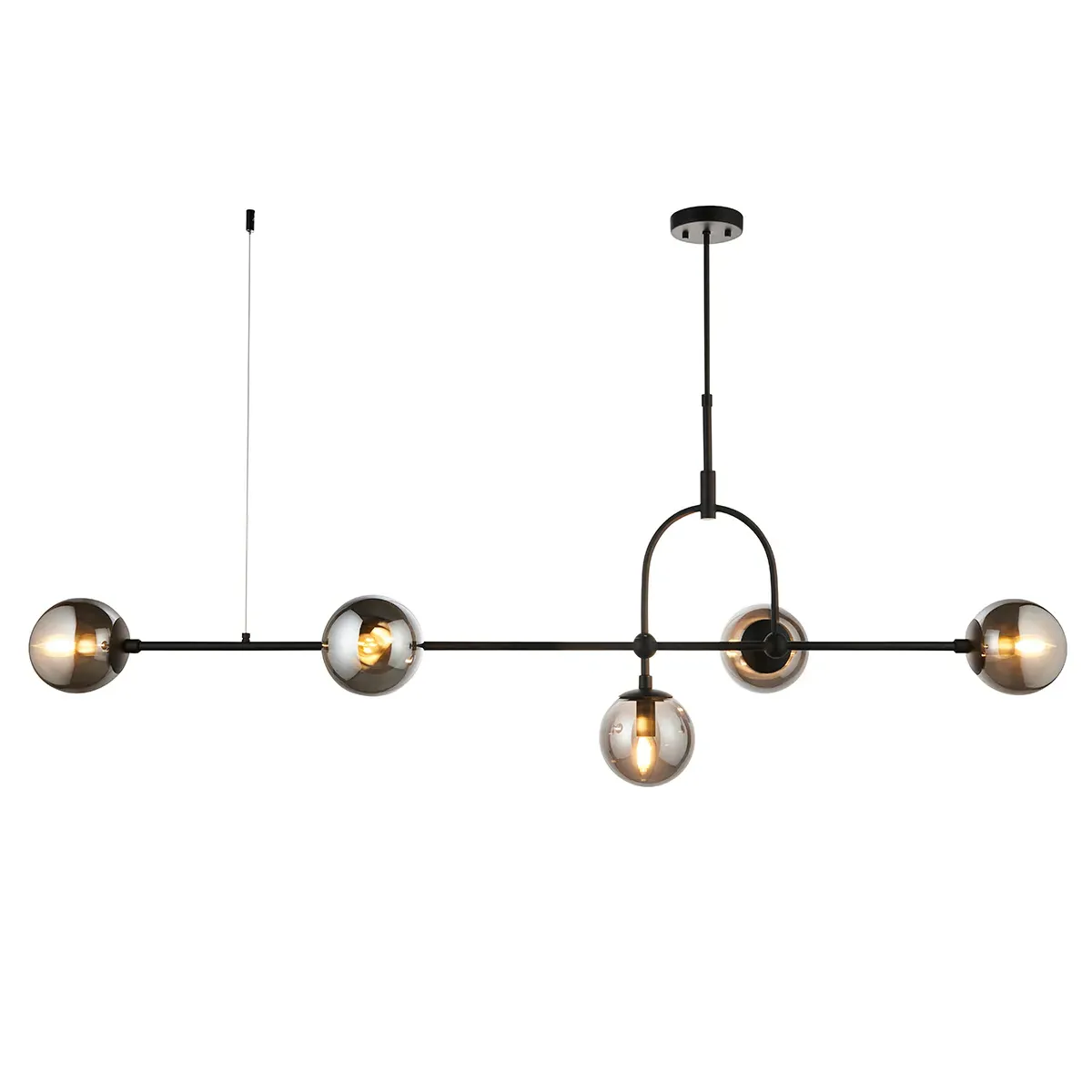 Large Bar Pendant Light - Black, Glass image