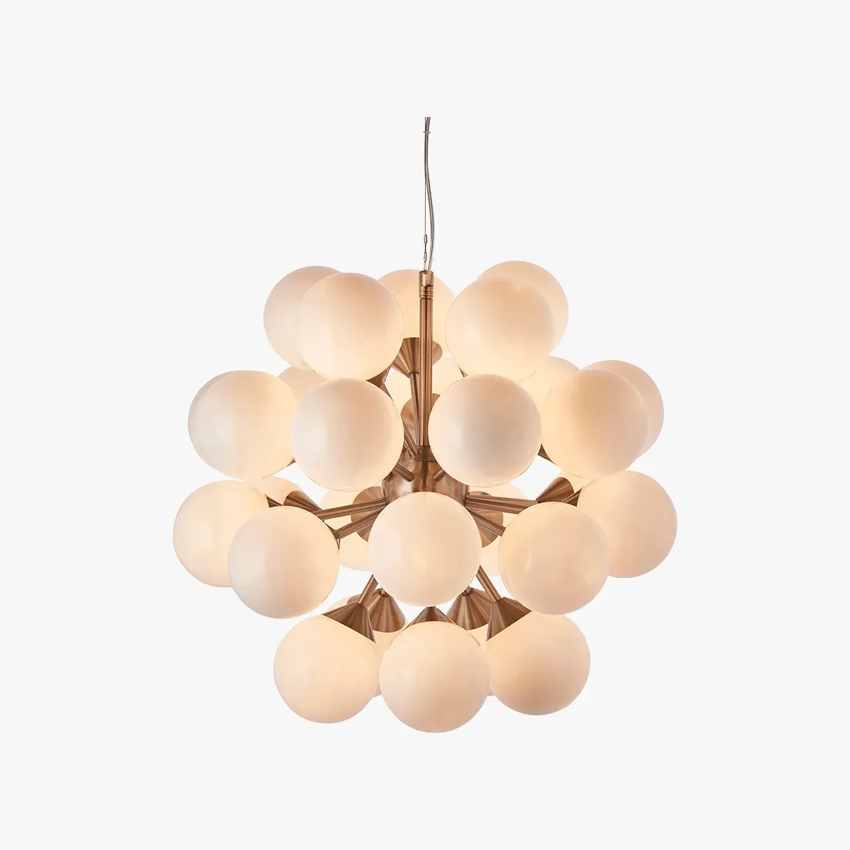Large Ceiling Pendant Light - Silver, Glass image