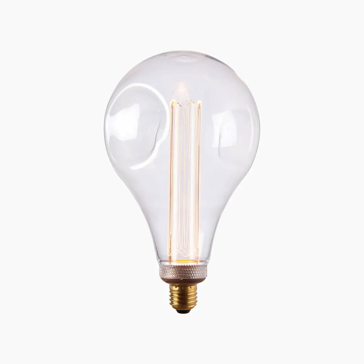 Large Dimpled Globe LED Bulb - Clear Glass