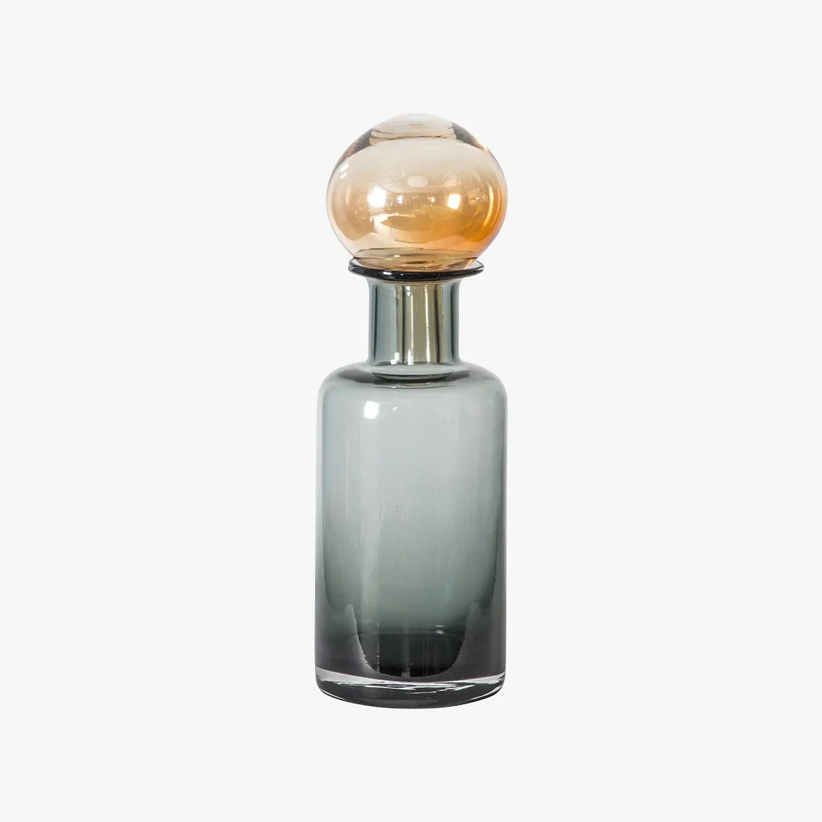 Large Display Bottle with Stopper - Brown, Glass image