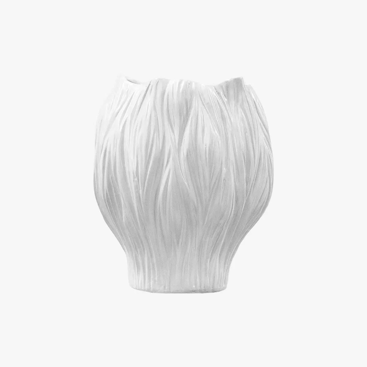 Large Flow Vase - White, Ceramic