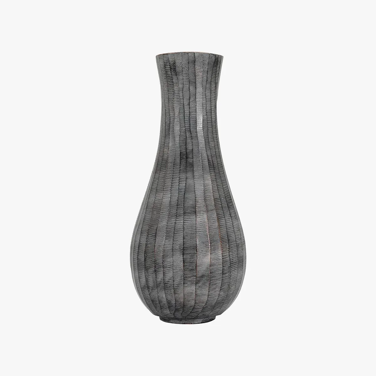 Large Fluted Vase - Antique Grey