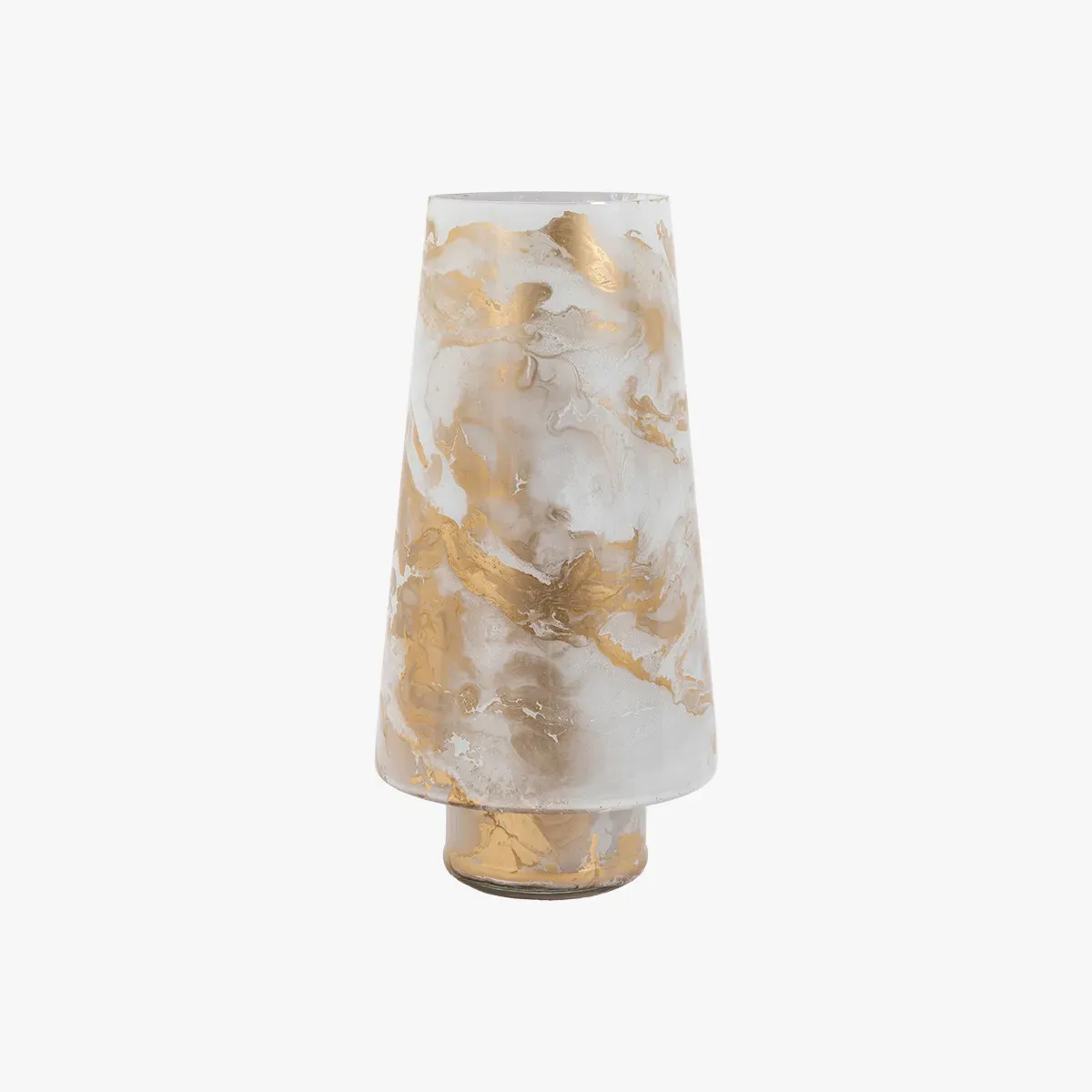 Large Hurricane Candleholder - White, Marble