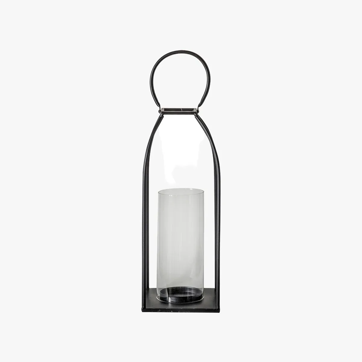 Large Lantern with Handle - Black, Metal