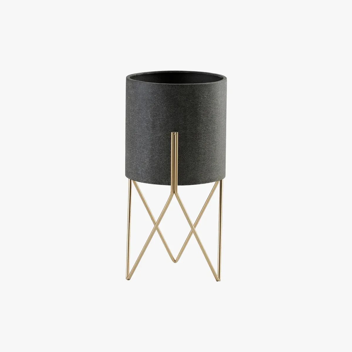 Large Metal Planter - Grey, Metal