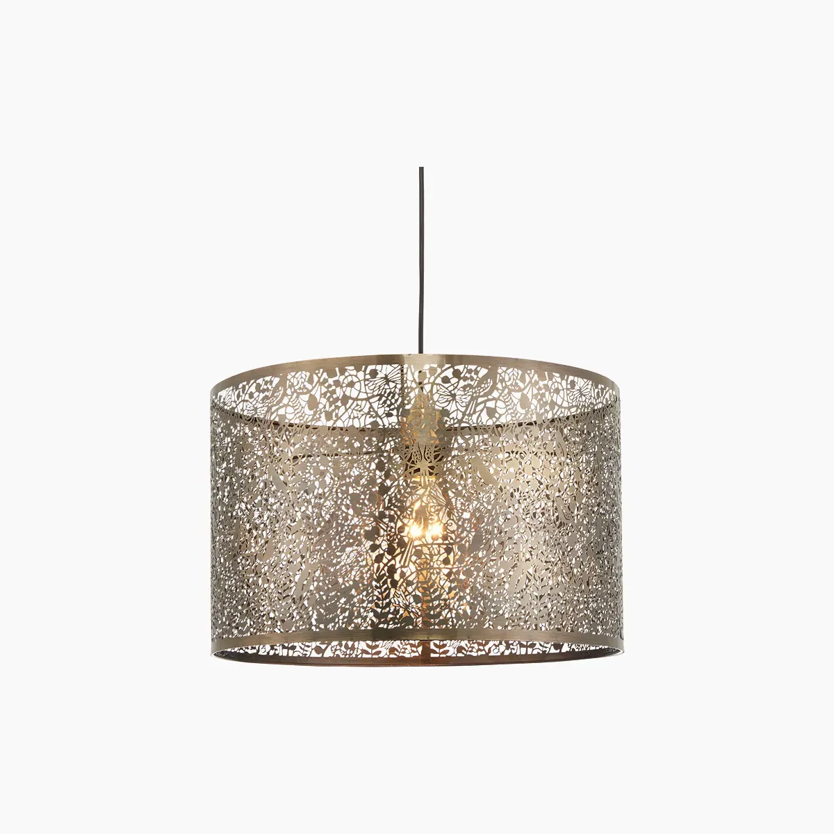 Large Pendant Lamp Shade - Brass, Metal image