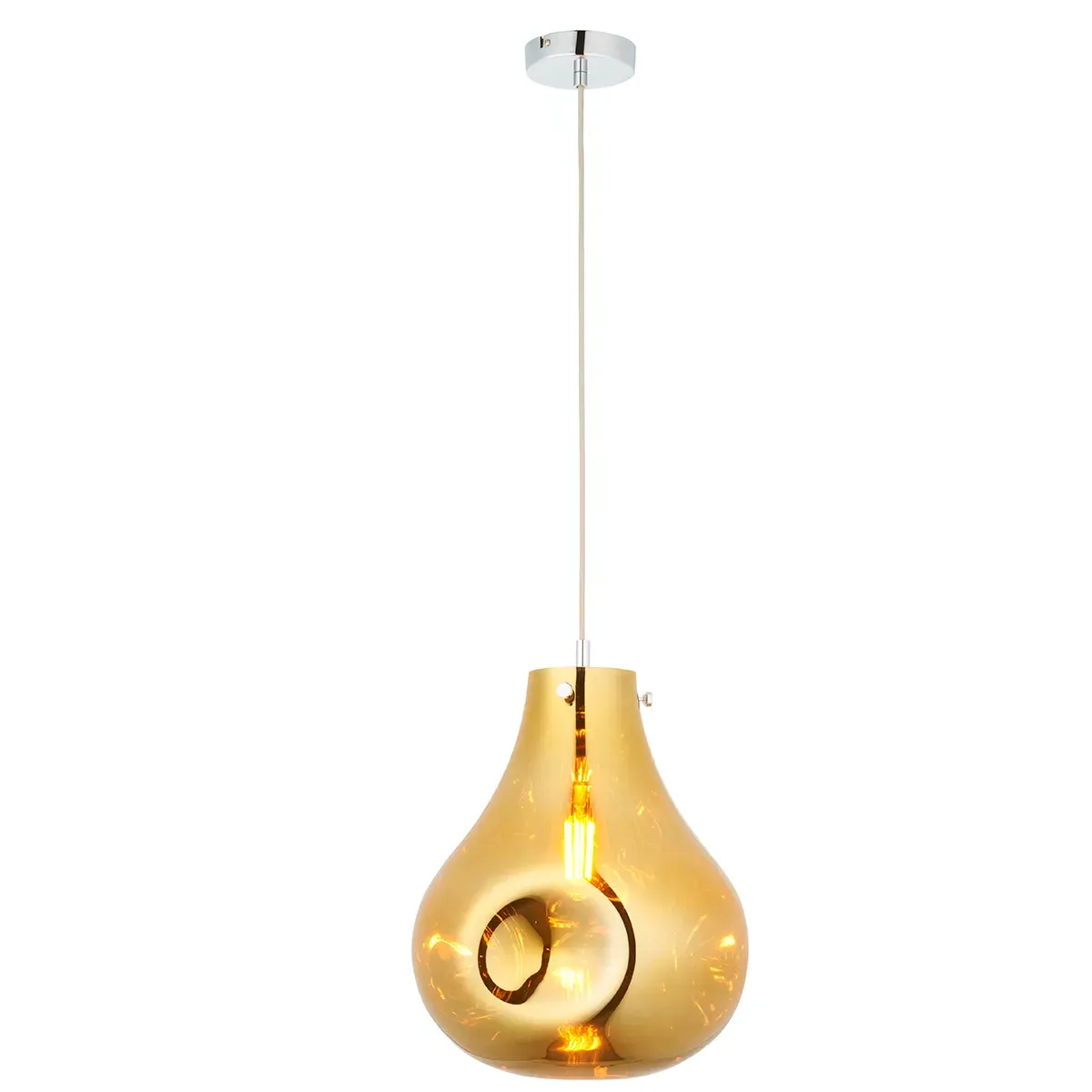 Large Pendant Light - Gold, Glass