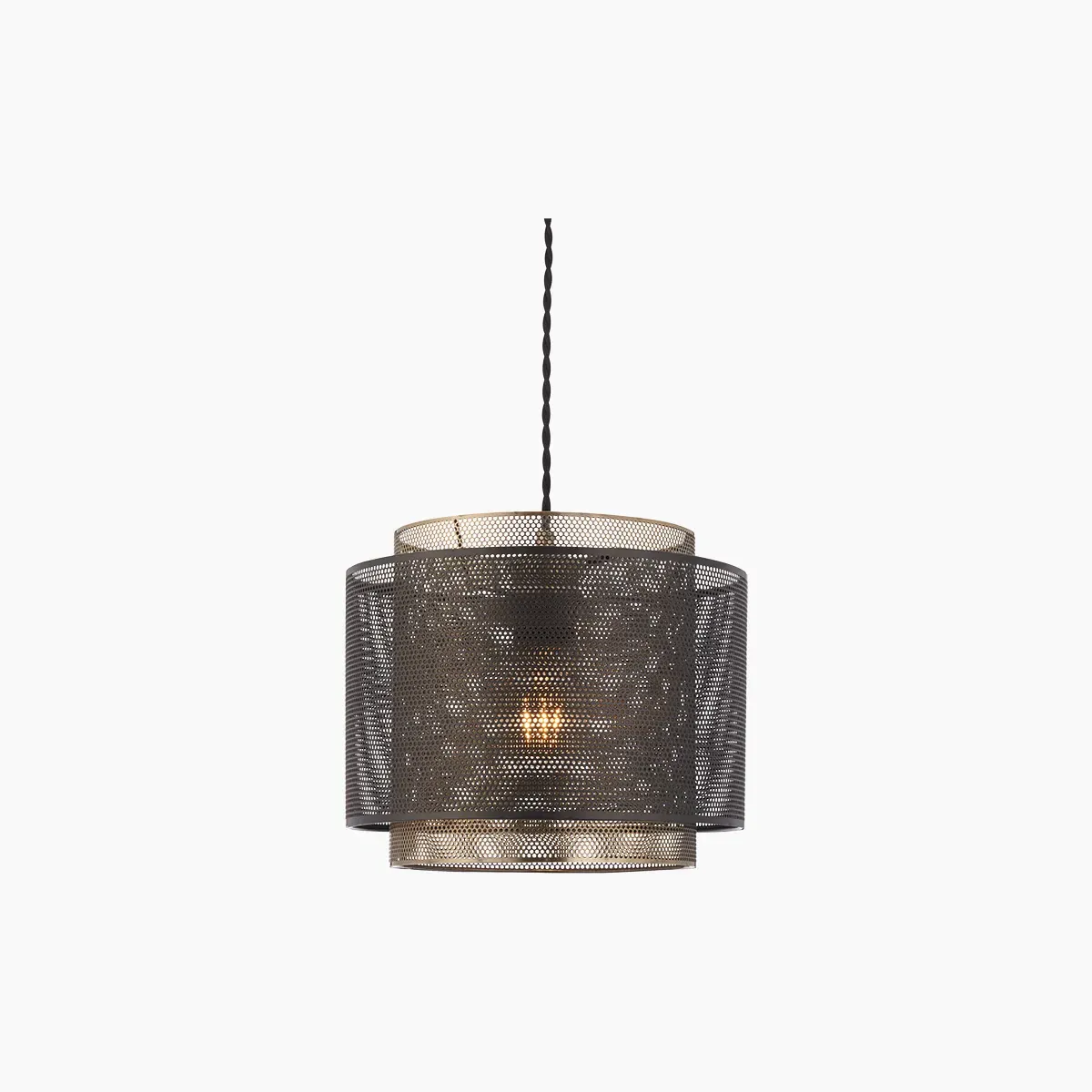 Large Pendant Shade - Antique Brass, Metal