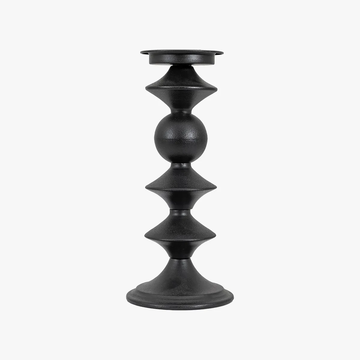 Large Pillar Candlestick - Black, Onyx image