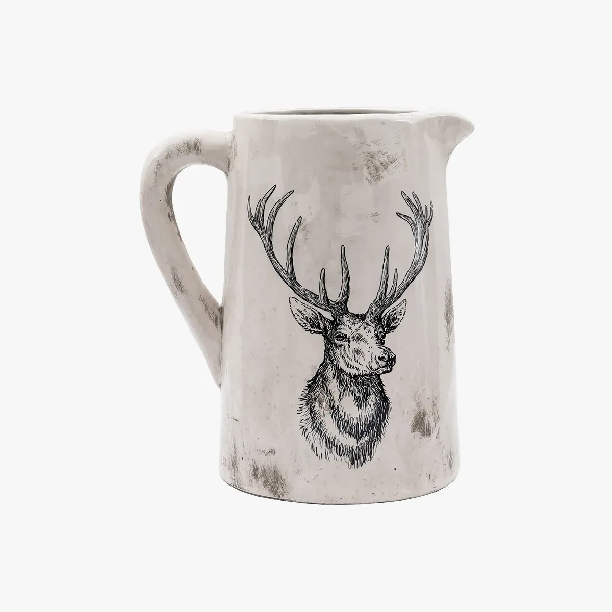 Large Pitcher Vase - Distressed Finish