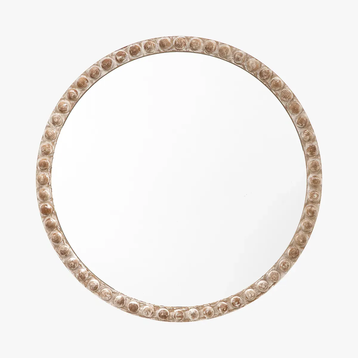 Large Round Mirror - Weathered Finish