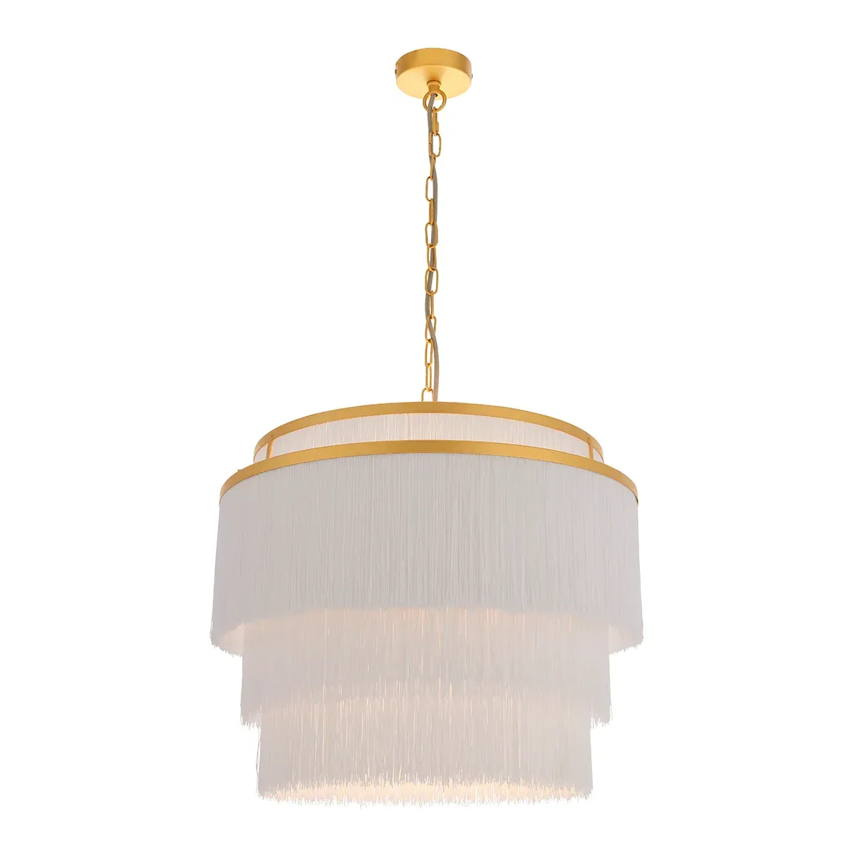 Large Tiered Pendant Light - Gold, Metal image