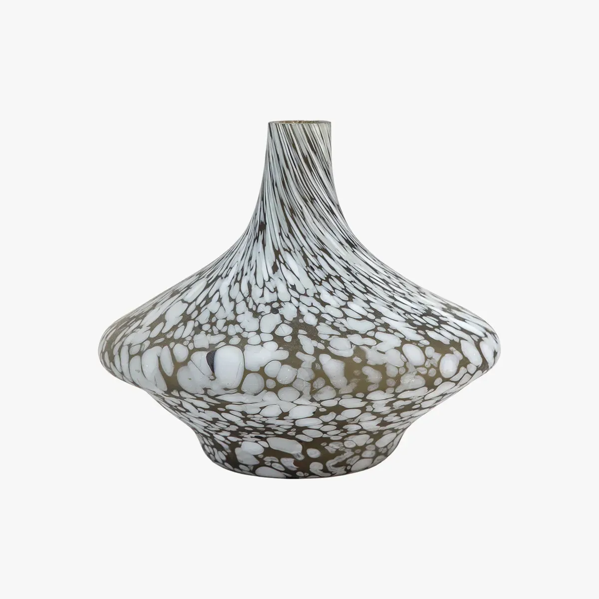 Large Vase - Mottled Brown, Glass