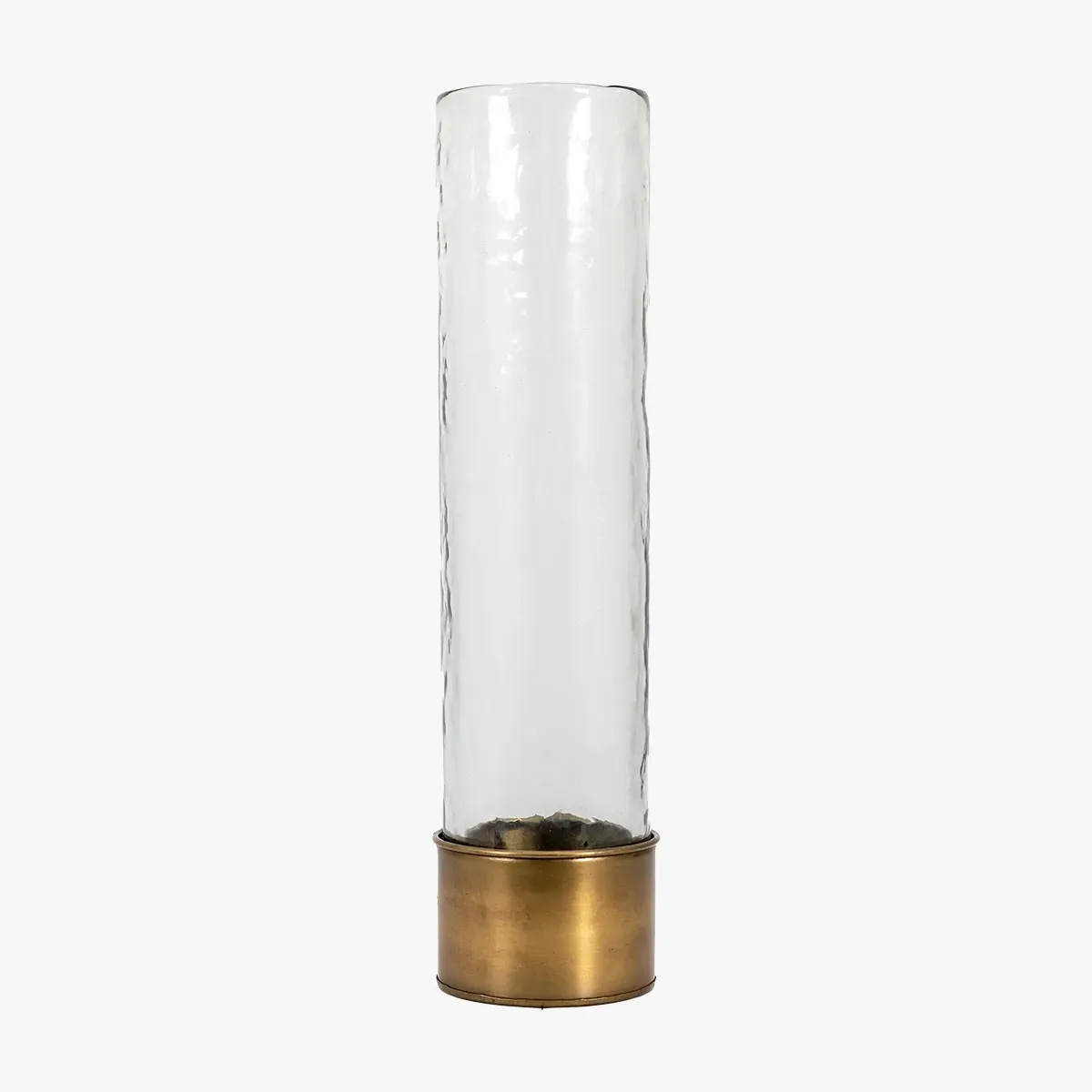 Large Vase with Bronze Base - Glass
