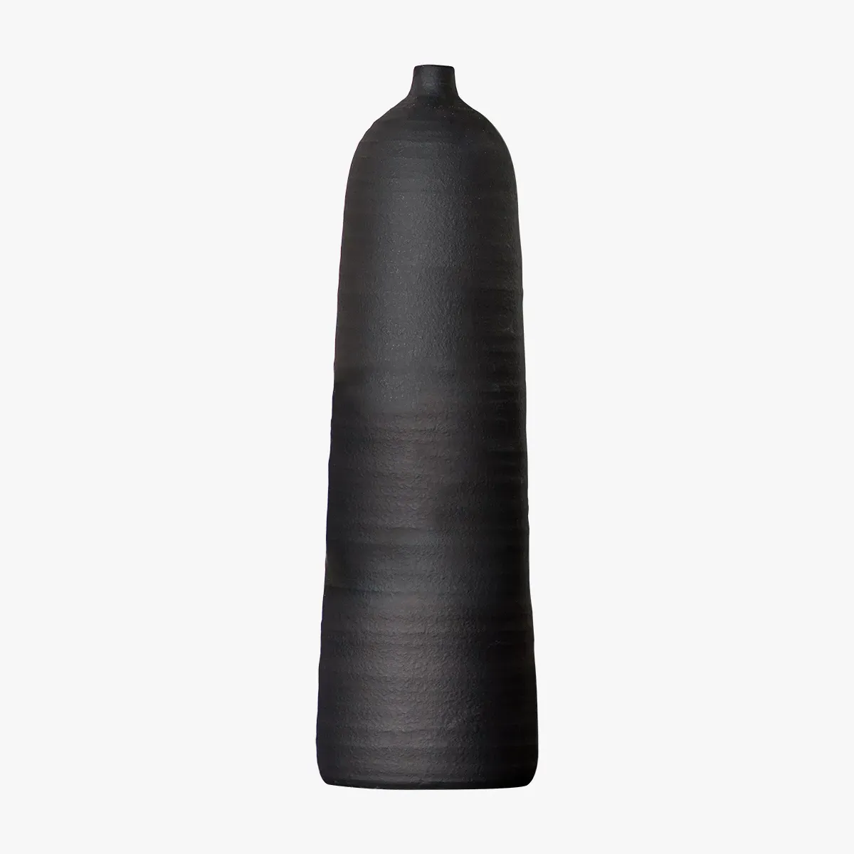 Large Vase with Textured Finish - Black