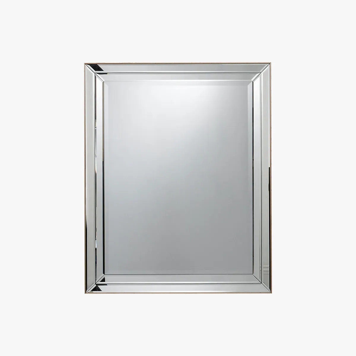 Large Wall Mirror with Bevelled Edge