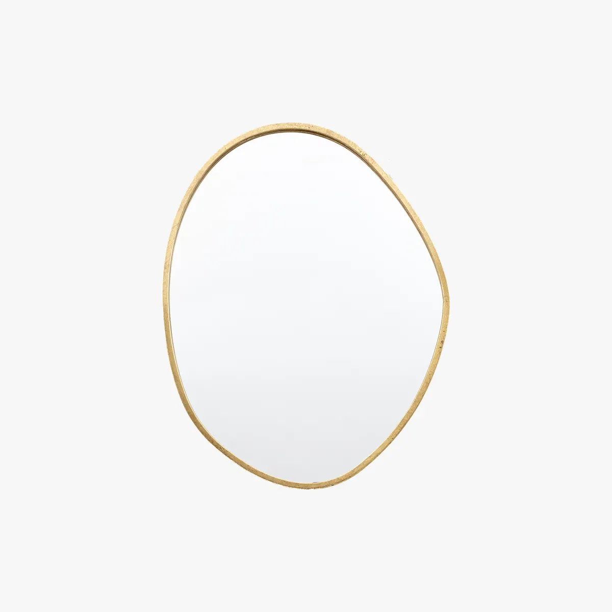Large Wall Mirror with Gold Trim - Curved