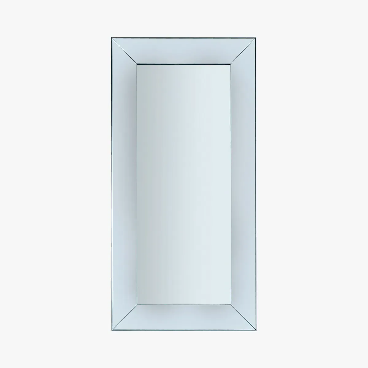 Leaner Mirror with Wide Frame - Silver image