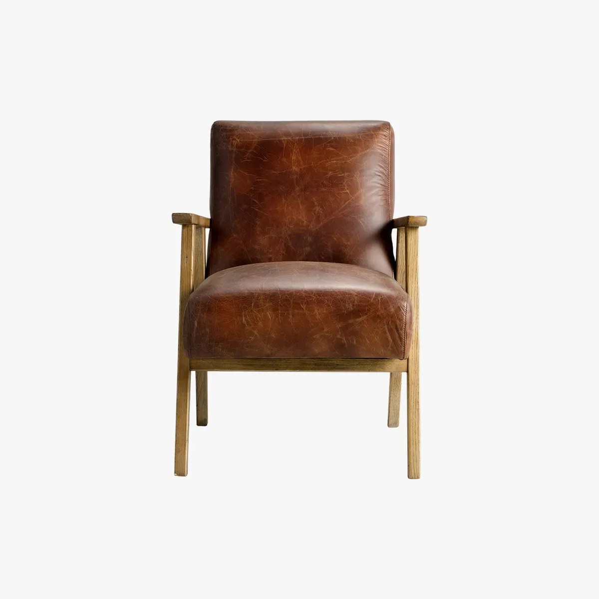 Leather Armchair - Brown image