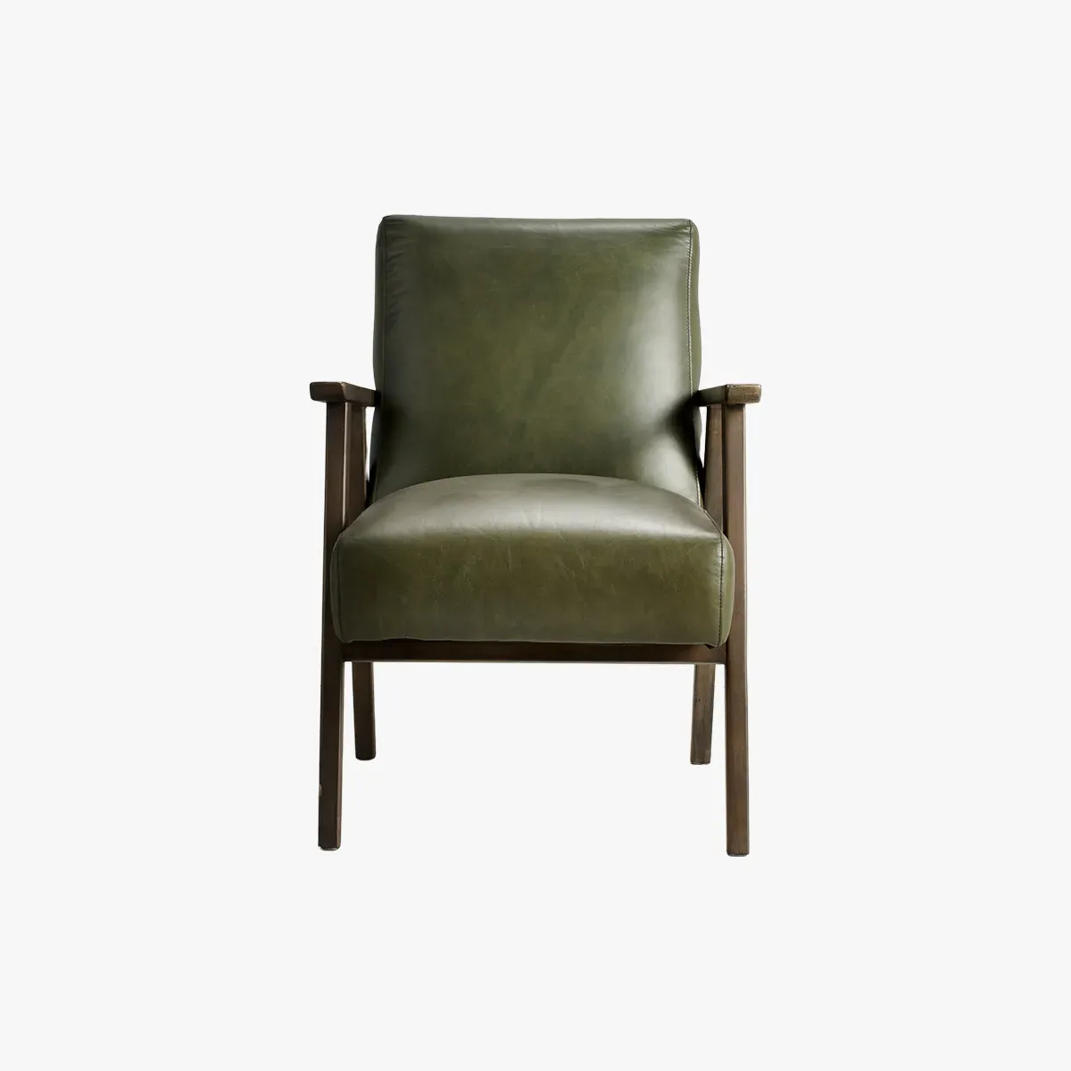 Leather Armchair - Pine Green