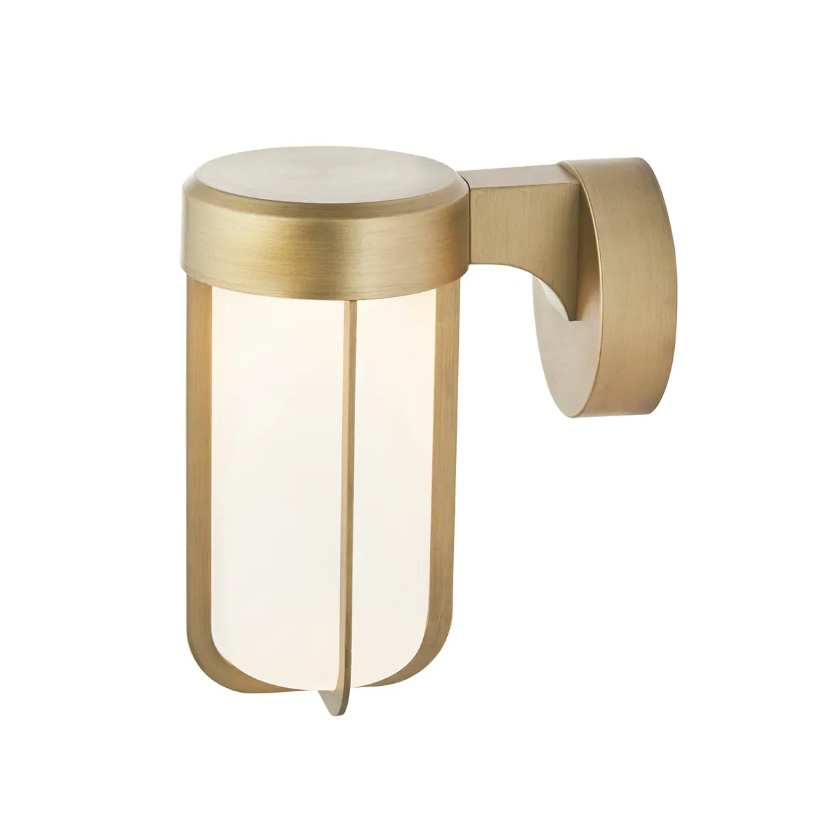 LED Wall Light with Frosted Glass - Gold