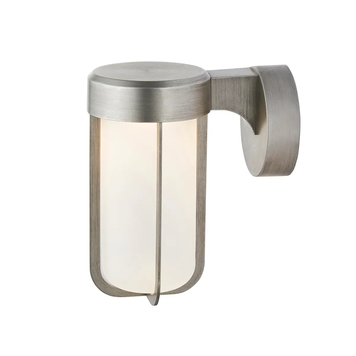 LED Wall Light with Frosted Glass - Silver