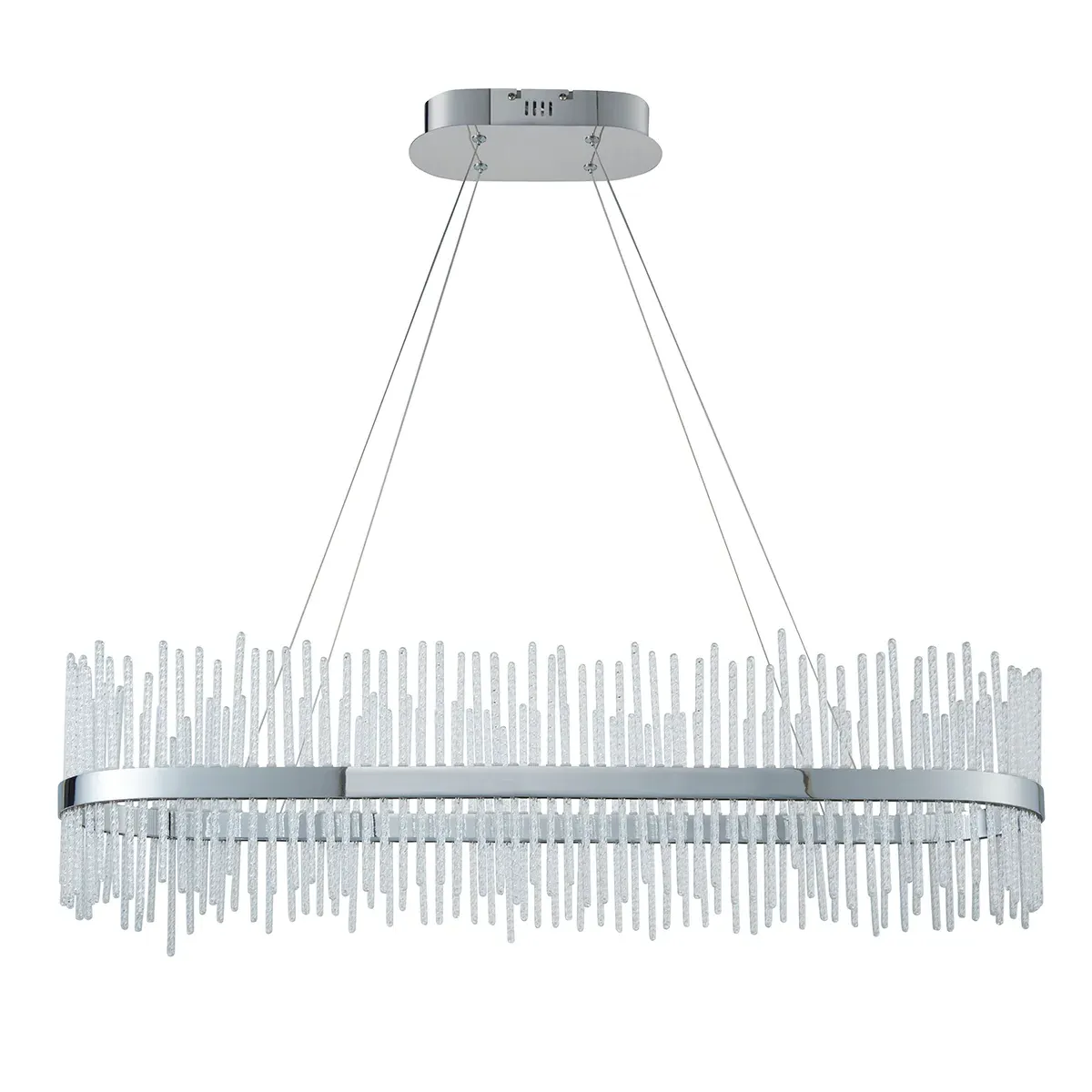 Linear LED Pendant Light - Chrome, Glass image