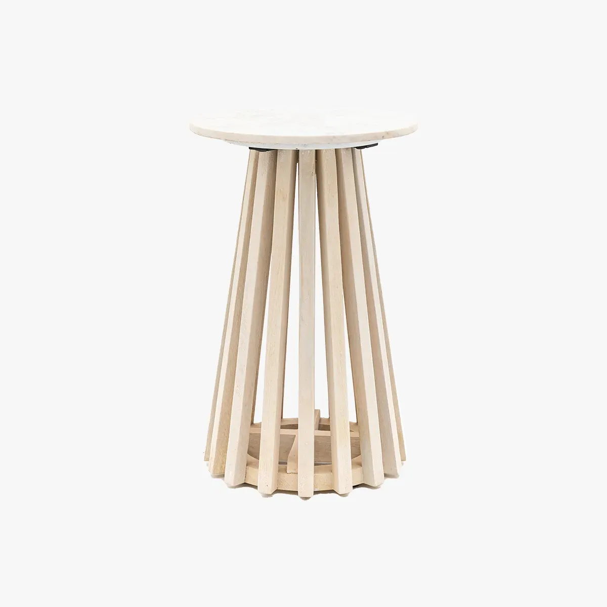 Linear Side Table - White, Marble image