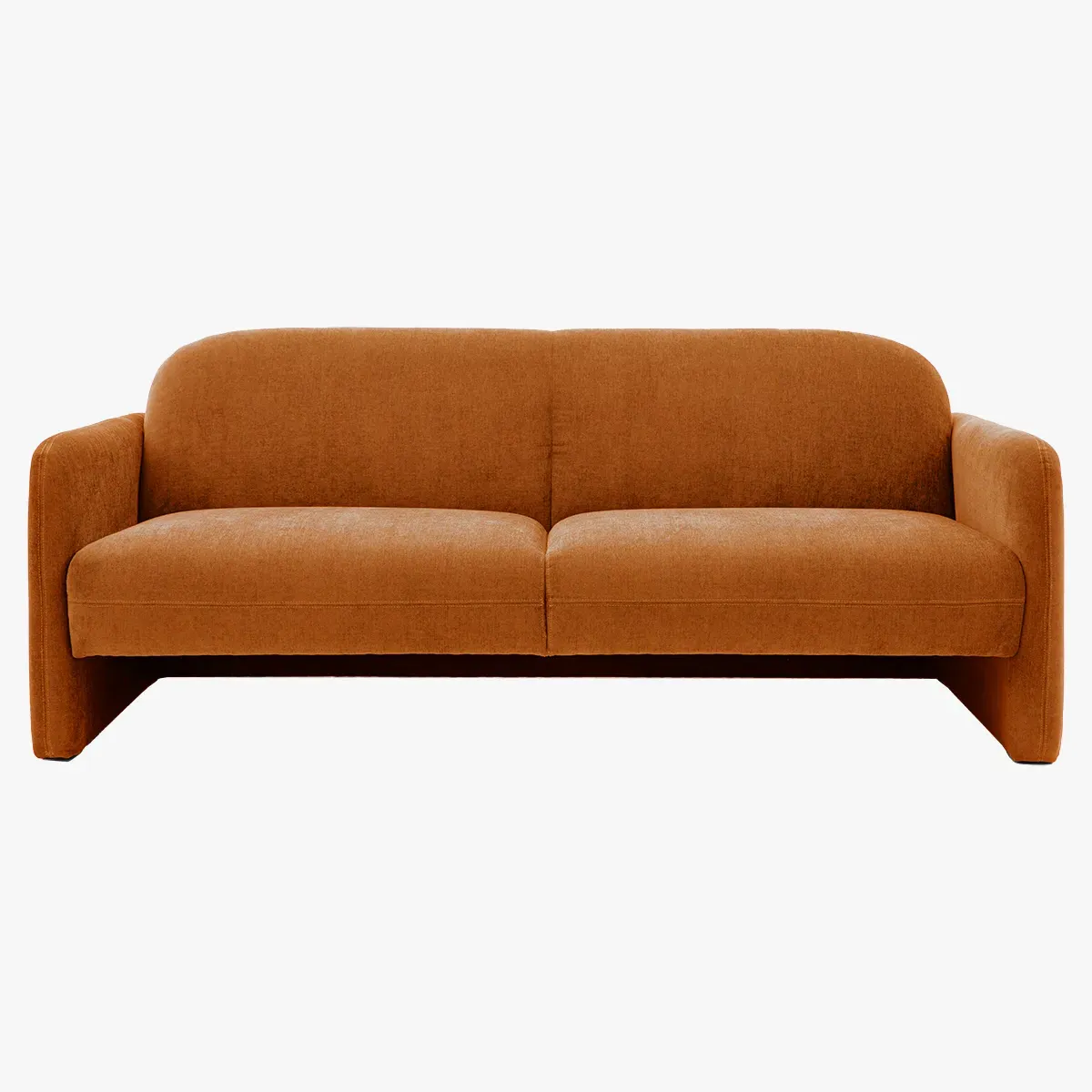 Lounger Sofa with Curved Back - Amber image