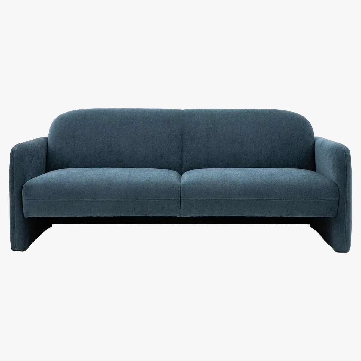 Lounger Sofa with Curved Back - Dusty Blue