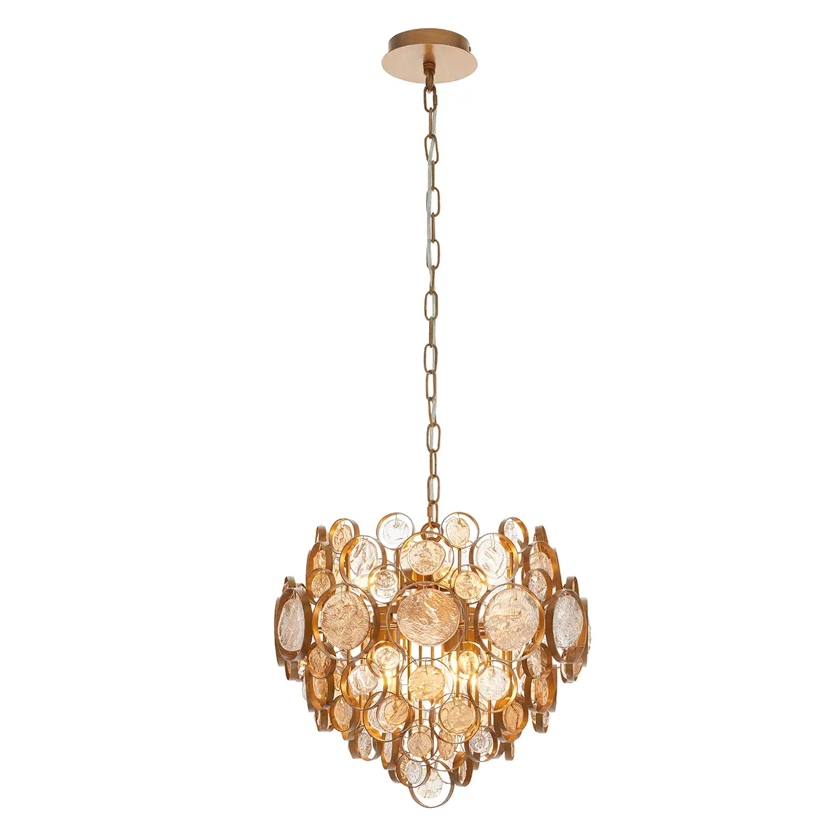 Medallion Pendant Light - Gold, Metal
