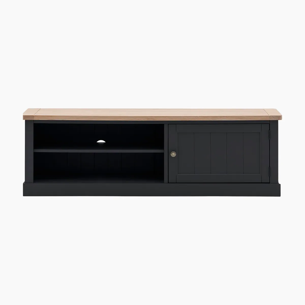 Media Unit with Grooved Top - Meteor, Oak image