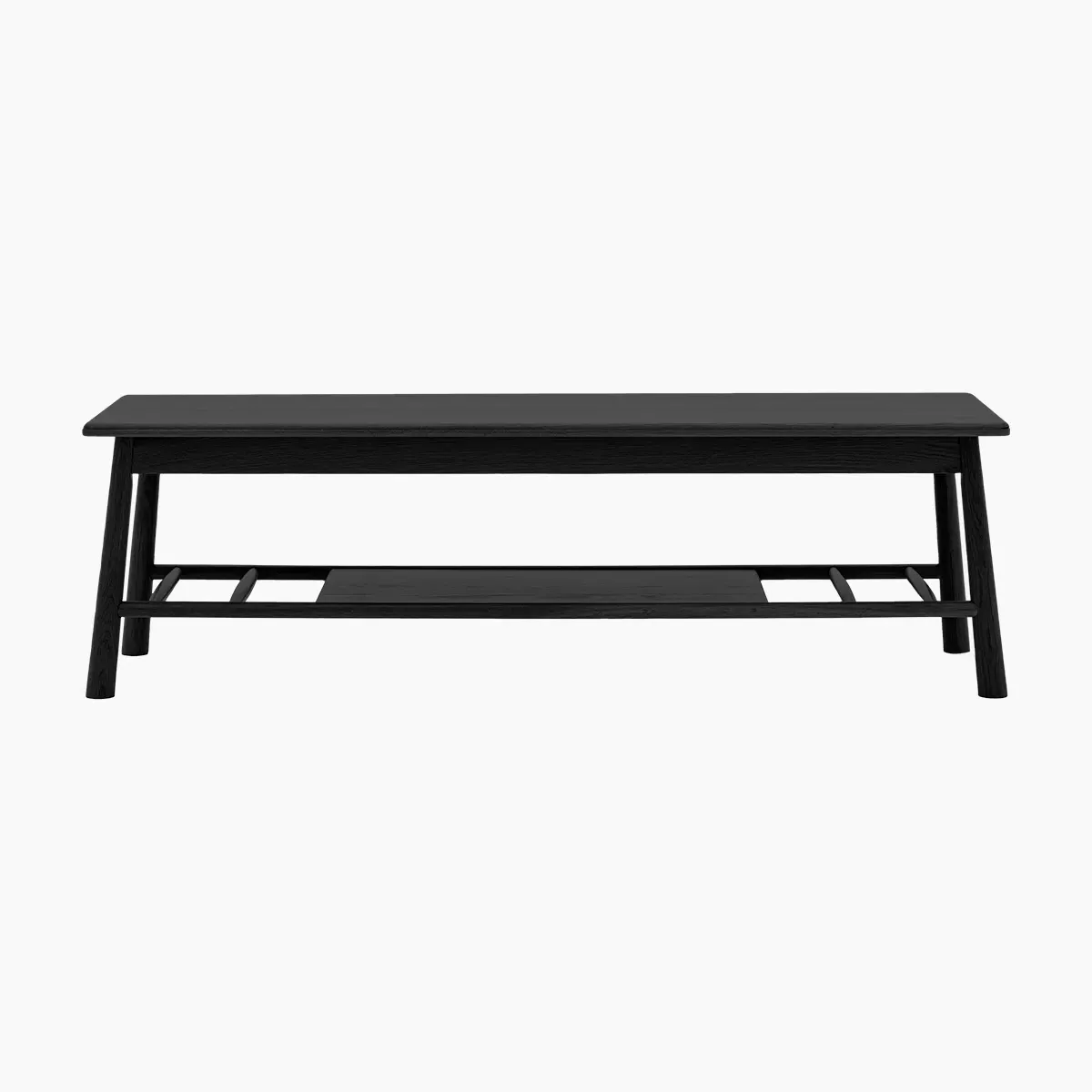 Media Unit with Storage - Black, Oak image