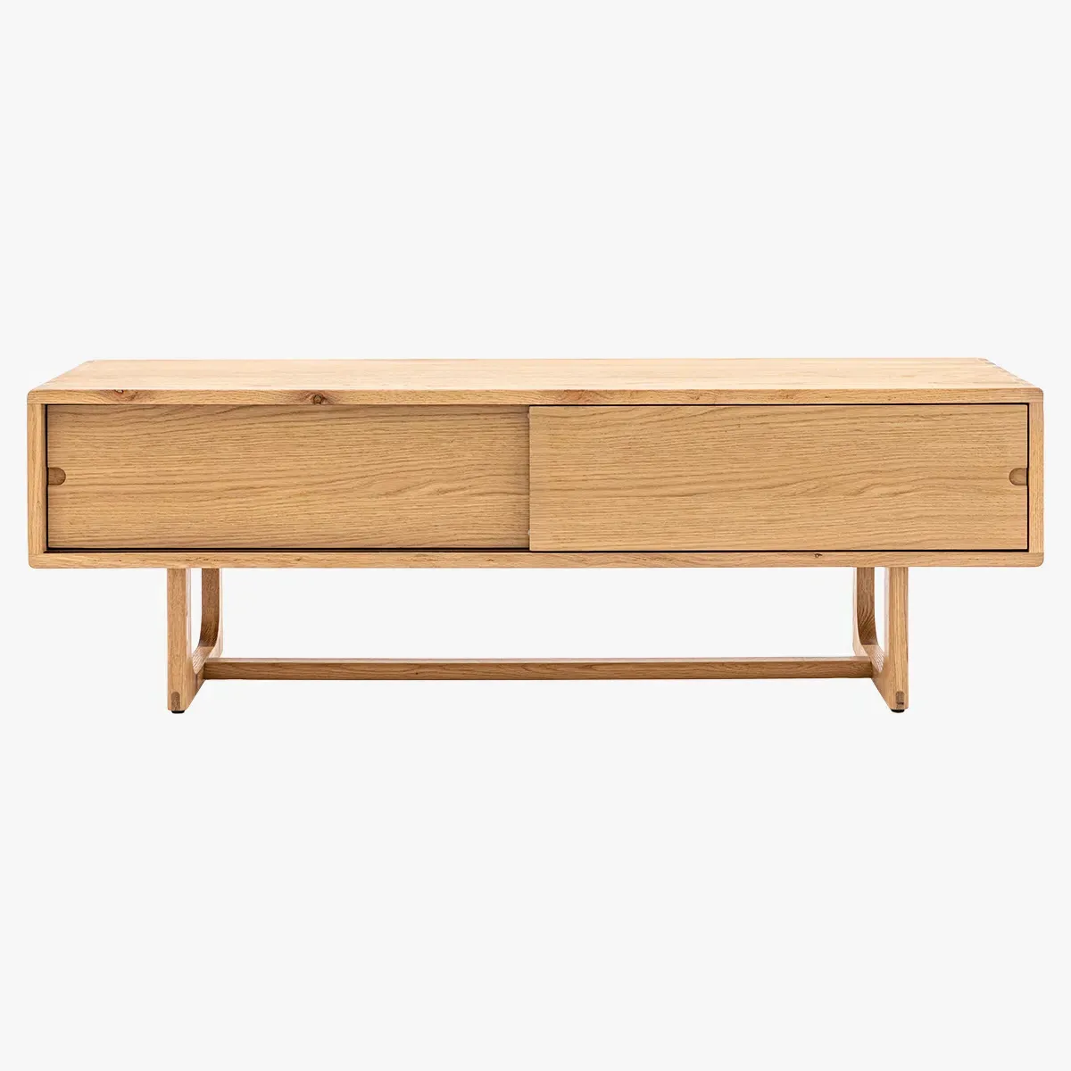 Media Unit with Storage - Natural, Oak Wood image