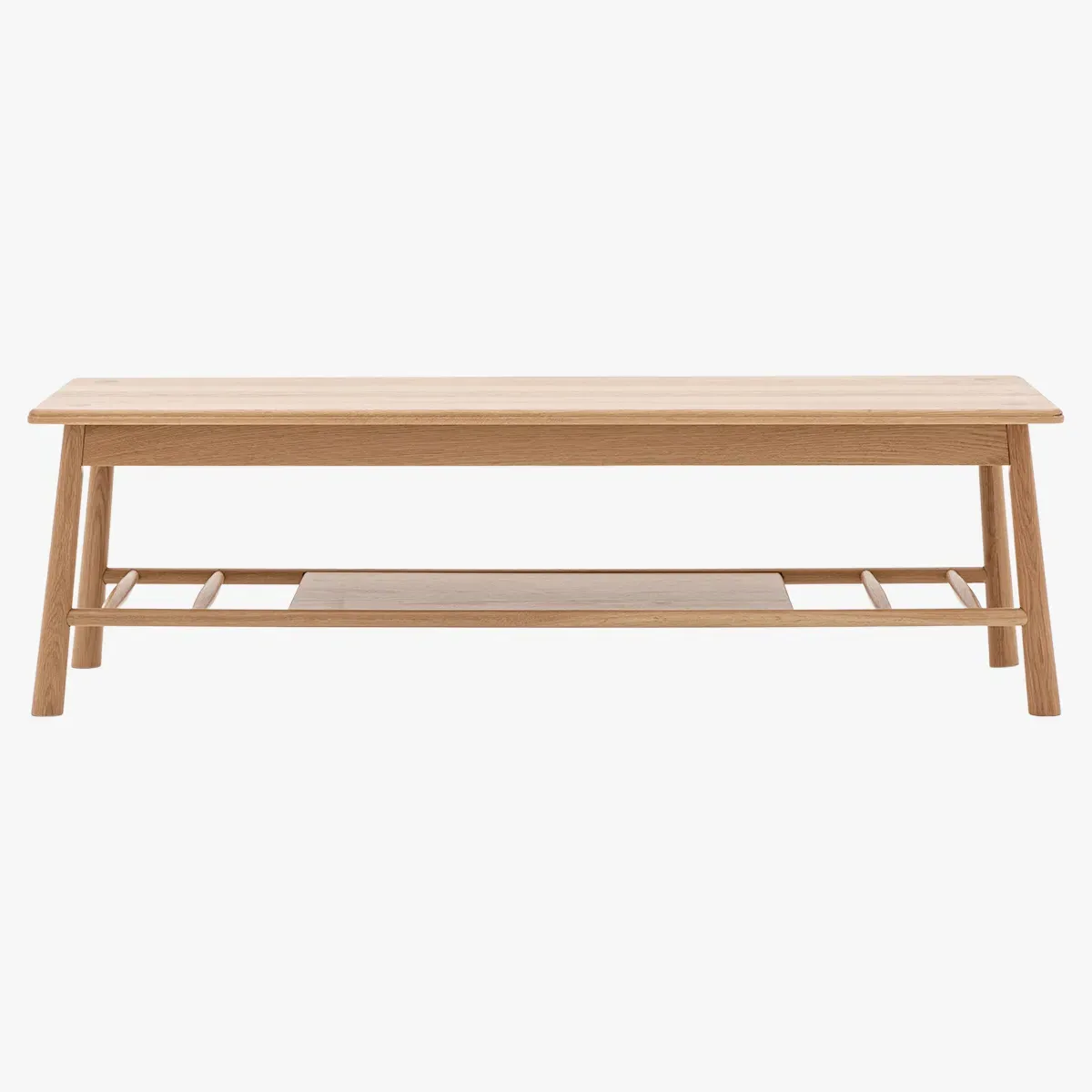 Media Unit with Storage - Oak