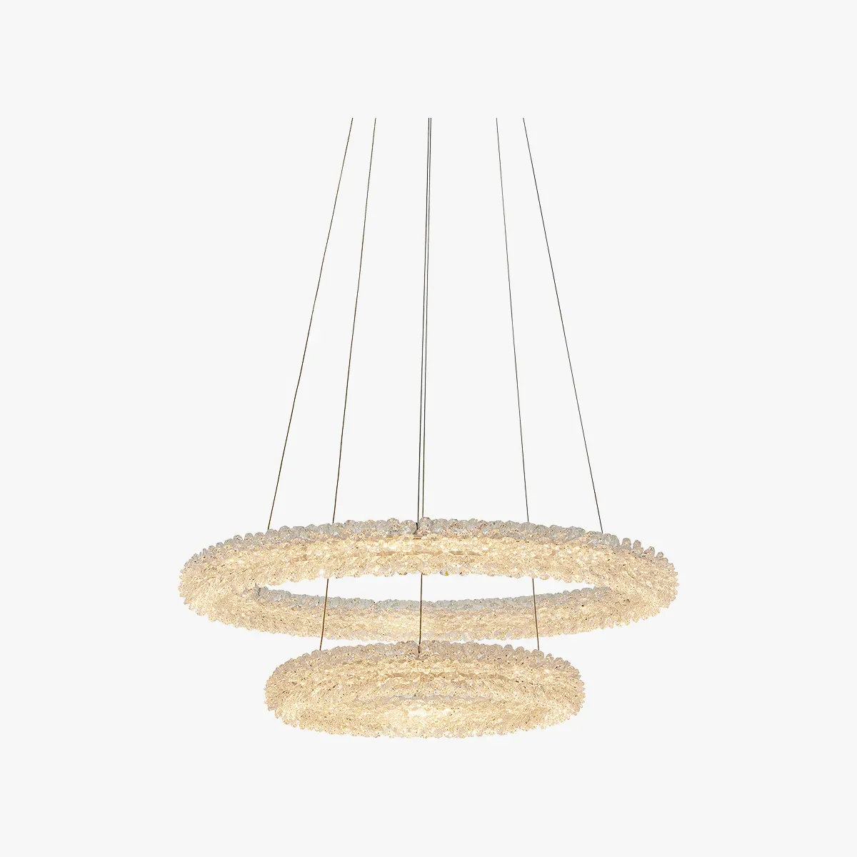 Medium Crystal Chandelier - Silver, Glass image