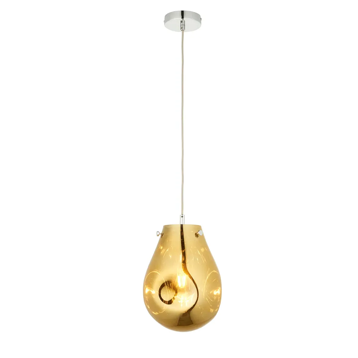 Medium Pendant Light - Gold, Glass