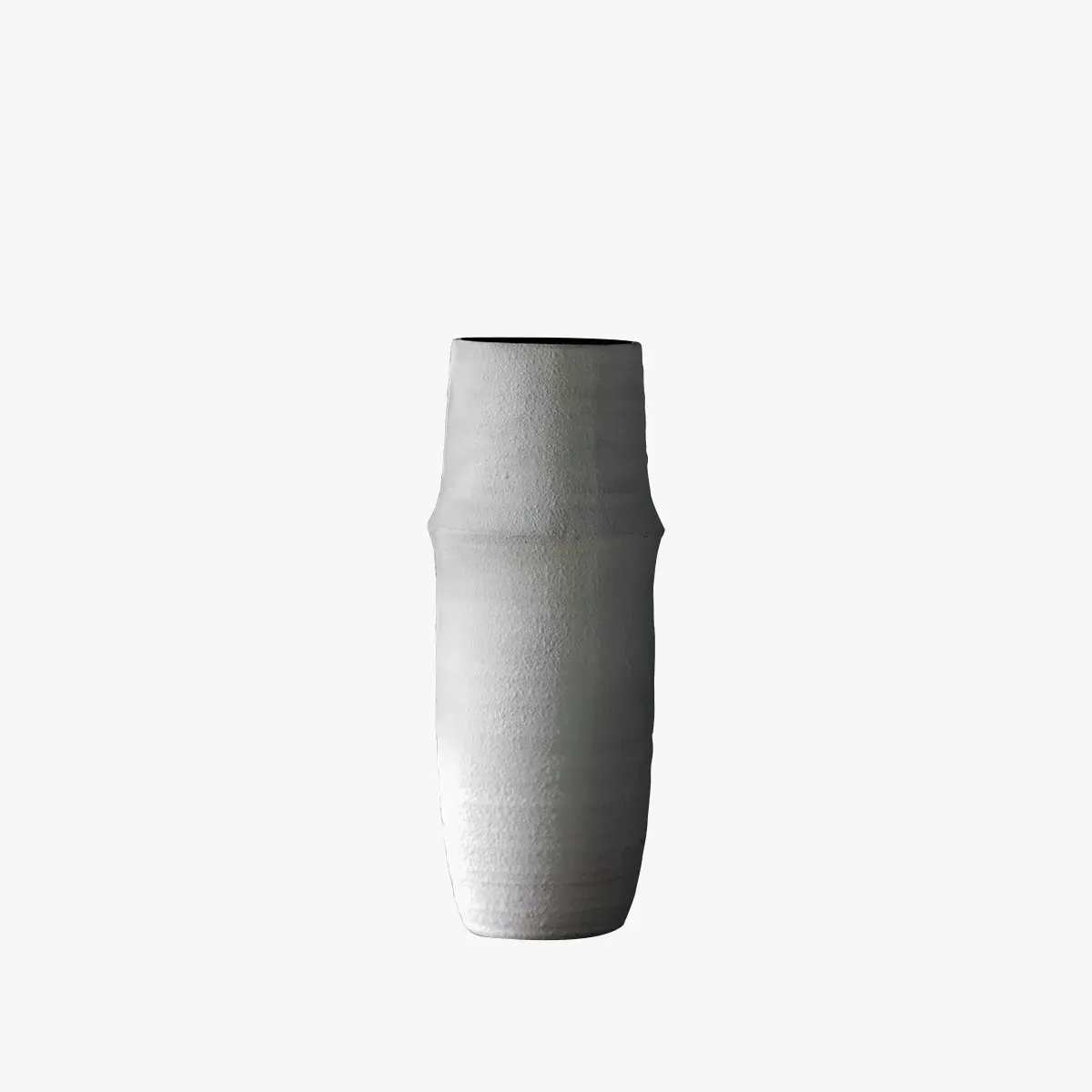 Medium Vase with Textured Finish - White