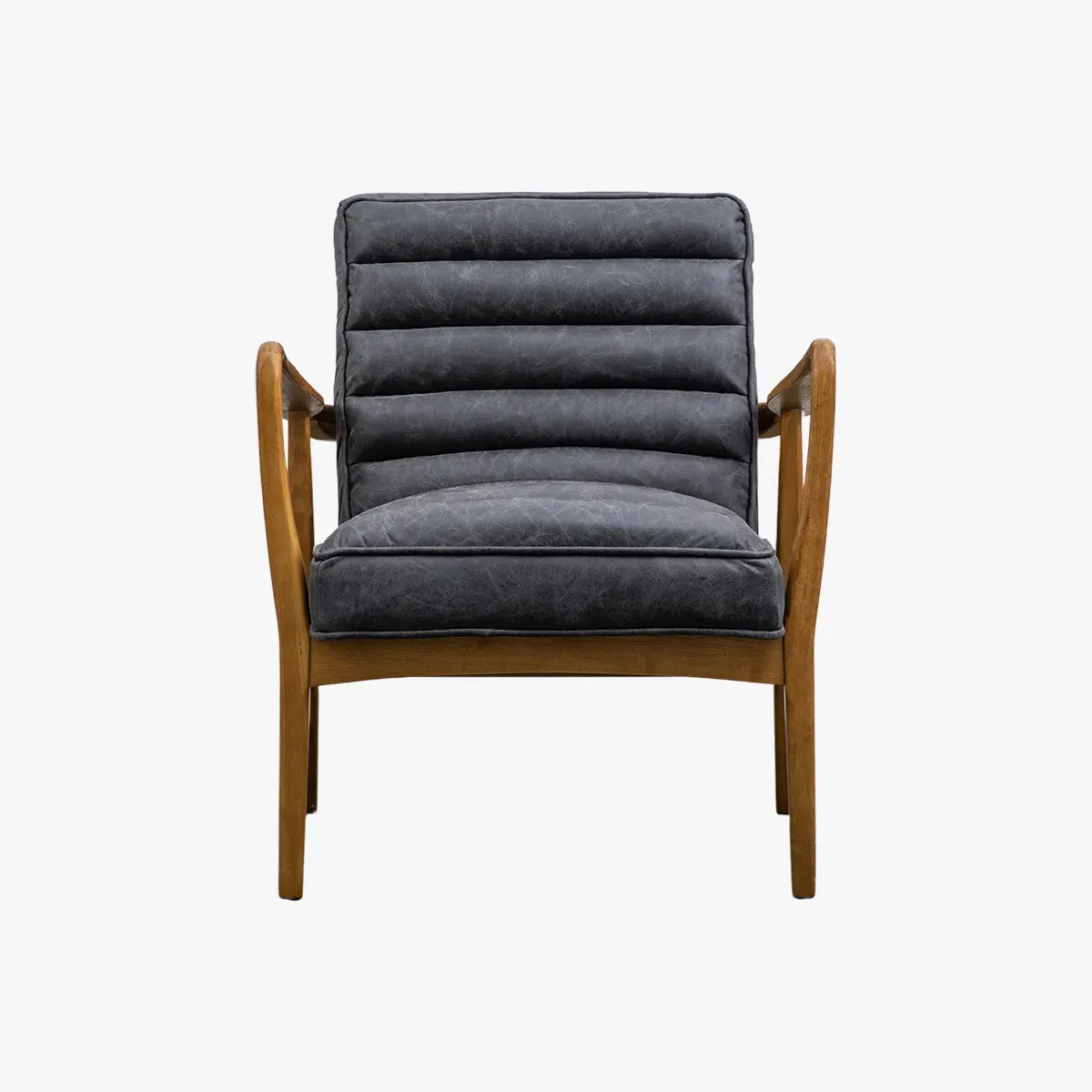 Mid-Century Armchair - Black, Leather image