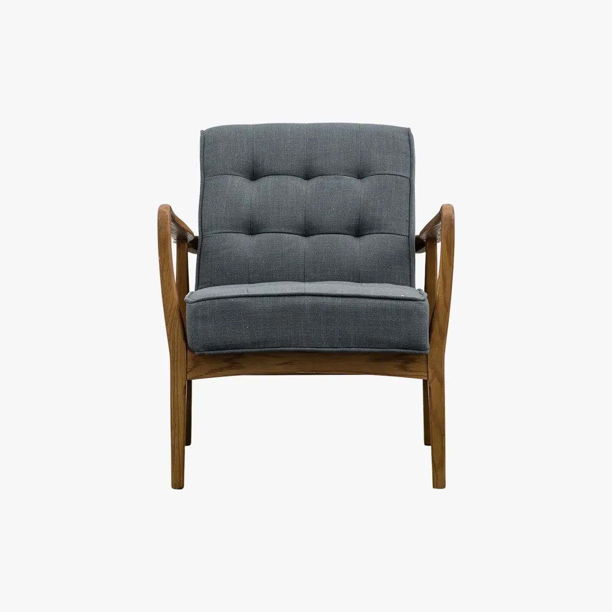 Mid-Century Armchair - Grey, Linen image