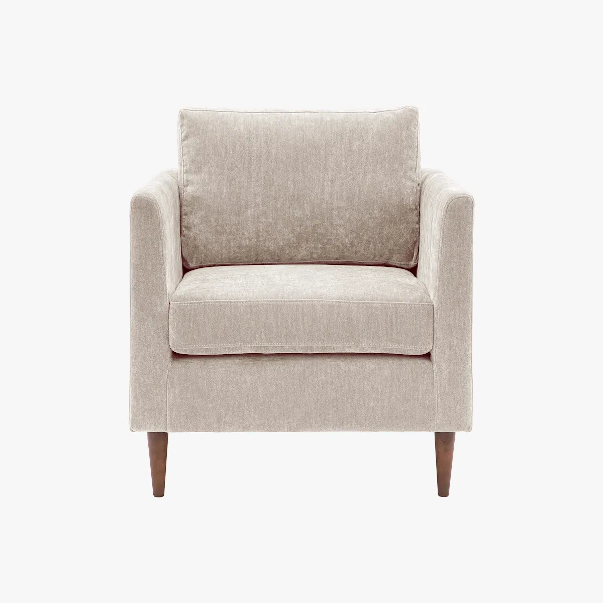 Mid-Century Armchair - Light Grey