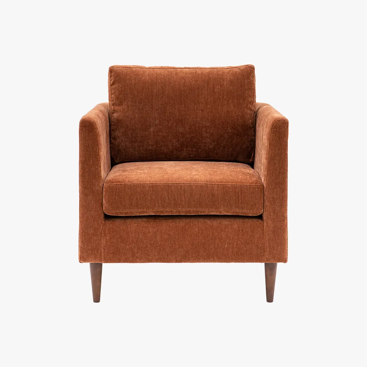 Mid-Century Armchair - Rust